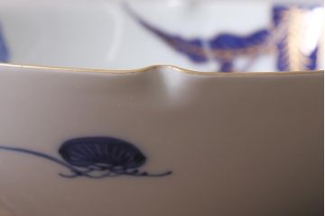 オールド香蘭社　有田焼　花蝶文　アゲハ蝶　深皿(鉢、食器)(R-041302)