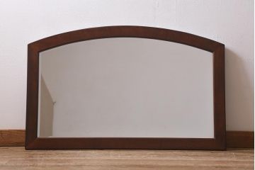 中古　松本民芸家具　クラシカルな雰囲気漂う上品なミラー(鏡、ウォールミラー)(R-041314)