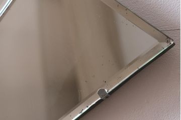 ヴィンテージ雑貨　アメリカビンテージ　空間のアクセントになるウォールミラー(壁掛け鏡)(R-041315)