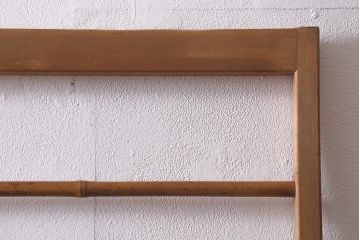 アンティーク建具　昭和中期　腰板桑材　渋みのある色味が素敵な御簾戸2枚セット(簾戸、簀戸、葭戸、夏障子、夏戸、葦戸)(R-041316)