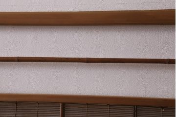 アンティーク建具　昭和中期　腰板桑材　渋みのある色味が素敵な御簾戸4枚セット(簾戸、簀戸、葭戸、夏障子、夏戸、葦戸)(R-041317)