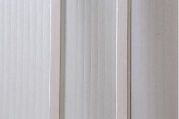 アンティーク建具　昭和中期　ペイント　色ガラス・銀モールガラス　爽やかなカラーが目を引くガラス戸2枚セット(引き戸、建具)(R-041320)