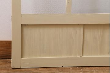 アンティーク建具　昭和初期　当店オリジナルガラス　花菱模様　ナチュラルスタイルの空間におすすめなガラス戸2枚セット(引き戸、建具)(R-041322)