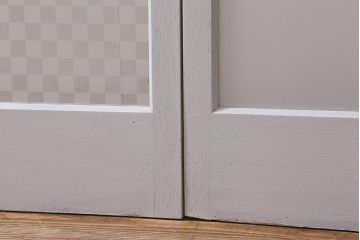 アンティーク建具　昭和初期　当店オリジナルガラス　淡い色味がおしゃれなガラス戸2枚セット(引き戸、建具)(R-041323)