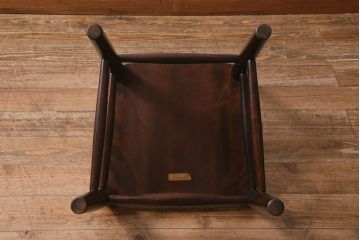 中古　松本民芸家具　シックで上品な佇まいが魅力のラダーバックチェア(ダイニングチェア、椅子)(R-041324)