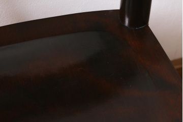 中古　松本民芸家具　シックで上品な佇まいが魅力のラダーバックチェア(ダイニングチェア、椅子)(R-041325)