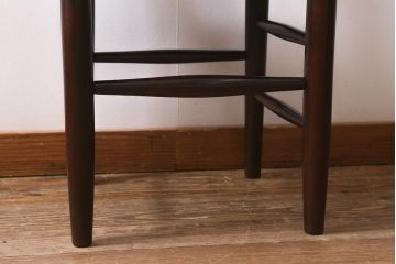 中古　松本民芸家具　シックで上品な佇まいが魅力のラダーバックチェア(ダイニングチェア、椅子)(R-041327)