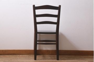 中古　松本民芸家具　シックで上品な佇まいが魅力のラダーバックチェア(ダイニングチェア、椅子)(R-041327)