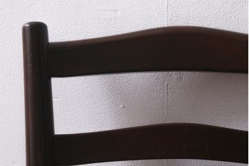 中古　松本民芸家具　シックで上品な佇まいが魅力のラダーバックチェア(ダイニングチェア、椅子)(R-041328)
