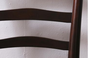 中古　松本民芸家具　シックで上品な佇まいが魅力のラダーバックチェア(ダイニングチェア、椅子)(R-041328)