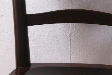 中古　松本民芸家具　シックで上品な佇まいが魅力のラダーバックチェア(ダイニングチェア、椅子)(R-041328)