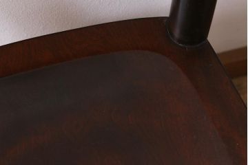 中古　松本民芸家具　シックで上品な佇まいが魅力のラダーバックチェア(ダイニングチェア、椅子)(R-041329)