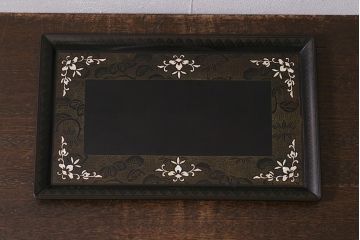 アンティーク雑貨　骨董　古美術　螺鈿細工　たばこ盆セット(煙草盆、灰皿、ケース、トレー)(R-041335)