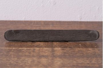 アンティーク雑貨　共箱付き　書道具　宝玉作　蝋型鋳銅　竹　文鎮(R-041339)