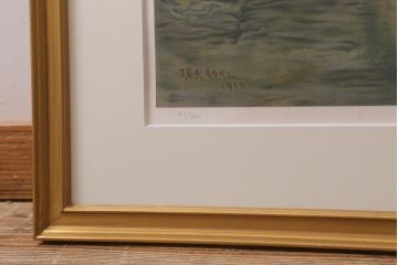 青木繁　リトグラフ　「温泉」　43/200(R-041348)