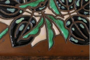 アンティーク雑貨　昭和初期　銅製　七宝焼き小箱(小物入れ)(R-041351)