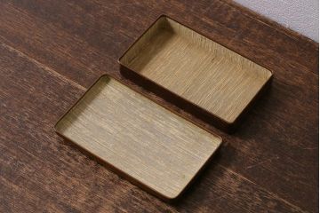 アンティーク雑貨　昭和初期　銅製　七宝焼き小箱(小物入れ)(R-041351)