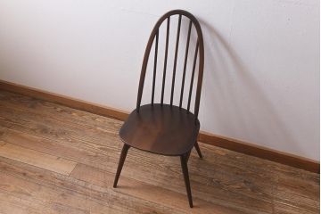 ヴィンテージ家具　イギリスビンテージ　ERCOL(アーコール)　美しく丈夫な作りが魅力的なクエーカーチェア(ダイニングチェア、椅子、ウィンザーチェア、ウインザーチェア)(R-041352)