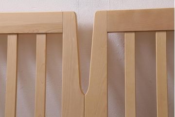 中古　美品　北海道民芸家具　洗練されたデザインが魅力的な3人掛けソファ(トリプルソファ、アームソファ)(R-041354)