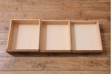 ラフジュ工房オリジナル　古金具リメイク　前板栗材　ヒノキ材　小物の整理に便利な小引き出し(小物収納)(R-041357)