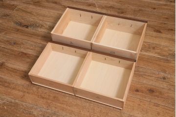 ラフジュ工房オリジナル　古金具リメイク　前板栗材　ヒノキ材　落ち着いた和の雰囲気漂う小引き出し(小物収納、サイドチェスト)(R-041359)