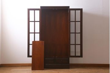 中古　北海道民芸家具　HM114K　洗練された印象の本箱(ブックケース、キャビネット、飾り棚)(定価約25万7千円)(R-041363)