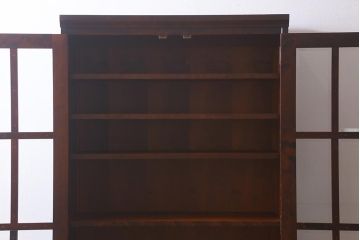 中古　北海道民芸家具　HM114K　洗練された印象の本箱(ブックケース、キャビネット、飾り棚)(定価約25万7千円)(R-041363)