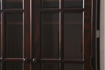 中古　北海道民芸家具　HM114K　洗練された印象の本箱(ブックケース、キャビネット、飾り棚)(定価約25万7千円)(R-041363)