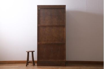 中古　北海道民芸家具　HM114K　洗練された印象の本箱(ブックケース、キャビネット、飾り棚)(定価約25万7千円)(R-041363)