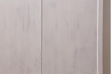 レトロ建具　ダイヤガラス・当店オリジナルガラス入り　ホワイトペイントが爽やかな木製ドア(扉、開き戸、建具)(R-041366)