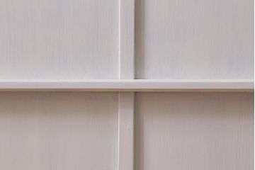 レトロ建具　ダイヤガラス・当店オリジナルガラス入り　ホワイトペイントが爽やかな木製ドア(扉、開き戸、建具)(R-041366)