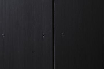 アンティーク建具　ダイヤガラス・当店オリジナルガラス入り　ブラックペイントがシックな木製ドア(扉、開き戸、建具)(R-041367)