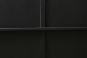 アンティーク建具　ダイヤガラス・当店オリジナルガラス入り　ブラックペイントがシックな木製ドア(扉、開き戸、建具)(R-041367)