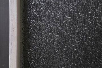 レトロ建具　ダイヤガラスと色ガラスがおしゃれなペイントドア(木製扉、開き戸、建具)(R-041368)