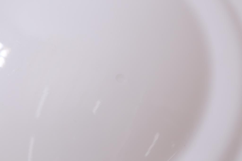 アンティーク照明　大振りサイズ　レトロな乳白色のガラスシェード照明(吊り下げ照明、天井照明)(R-041376)