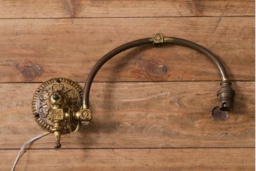 アンティーク照明　フランスアンティーク　エッチングガラスがおしゃれなウォールランプ(壁掛け照明、壁付け照明)(R-041377)