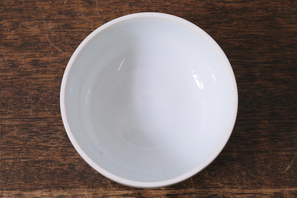 アンティーク雑貨　昭和初期　オールド深川　富士の図　蓋物小物入れ(R-041386)