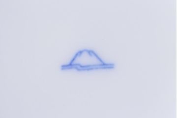 アンティーク雑貨　昭和初期　オールド深川　富士の図　蓋物小物入れ(R-041386)