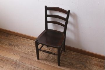 中古　松本民芸家具　シックな空間におすすめのラダーバックチェア(ダイニングチェア、椅子)(R-041392)
