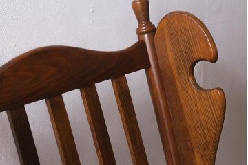 ビンテージ家具　柏木工　オールド　KMK　ブナ材　温かみのある佇まいが魅力的なロッキングチェア(アームチェア、ヴィンテージ)(R-041396)