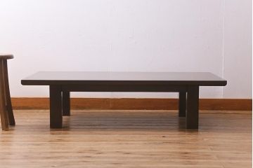 ビンテージ家具　中古　松本民芸家具　上質な造りの角脚座卓(ローテーブル、ヴィンテージ)(R-041398)