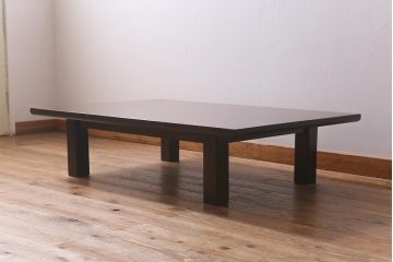 ビンテージ家具　中古　松本民芸家具　上質な造りの角脚座卓(ローテーブル、ヴィンテージ)(R-041398)
