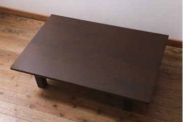 ビンテージ家具　中古　松本民芸家具　上質な造りの角脚座卓(ローテーブル、ヴィンテージ)(R-041398)