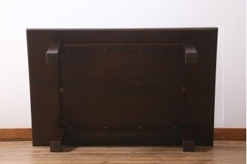 ビンテージ家具　中古　松本民芸家具　上質な造りの角脚座卓(ローテーブル、ヴィンテージ)(R-041398)