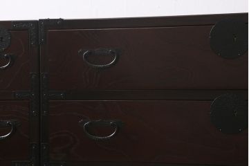 中古　国産　ケヤキ材　青木産業　趣のある和の空間を演出する階段箪笥セット(和タンス)(R-041402)