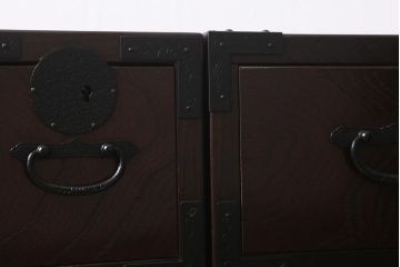 中古　国産　ケヤキ材　青木産業　趣のある和の空間を演出する階段箪笥セット(和タンス)(R-041402)