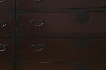 中古　国産　ケヤキ材　青木産業　趣のある和の空間を演出する階段箪笥セット(和タンス)(R-041402)