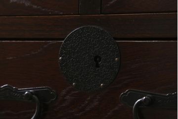 中古　国産　ケヤキ材　青木産業　趣のある和の空間を演出する階段箪笥セット(和タンス)(R-041402)