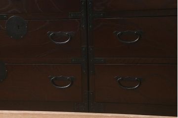 中古　国産　ケヤキ材　青木産業　趣のある和の空間を演出する階段箪笥セット(和タンス)(R-041402)