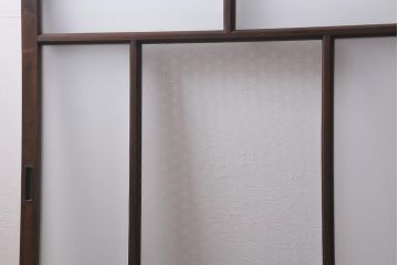 アンティーク建具　昭和初期　すりガラス・当店オリジナルガラス入り　レトロな空間を彩るガラス戸2枚セット(窓、引き戸、建具)(R-041404)